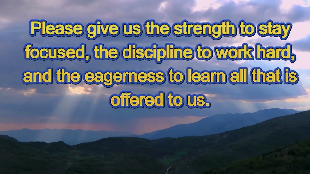 WORK Immersion Program_Opening Prayer