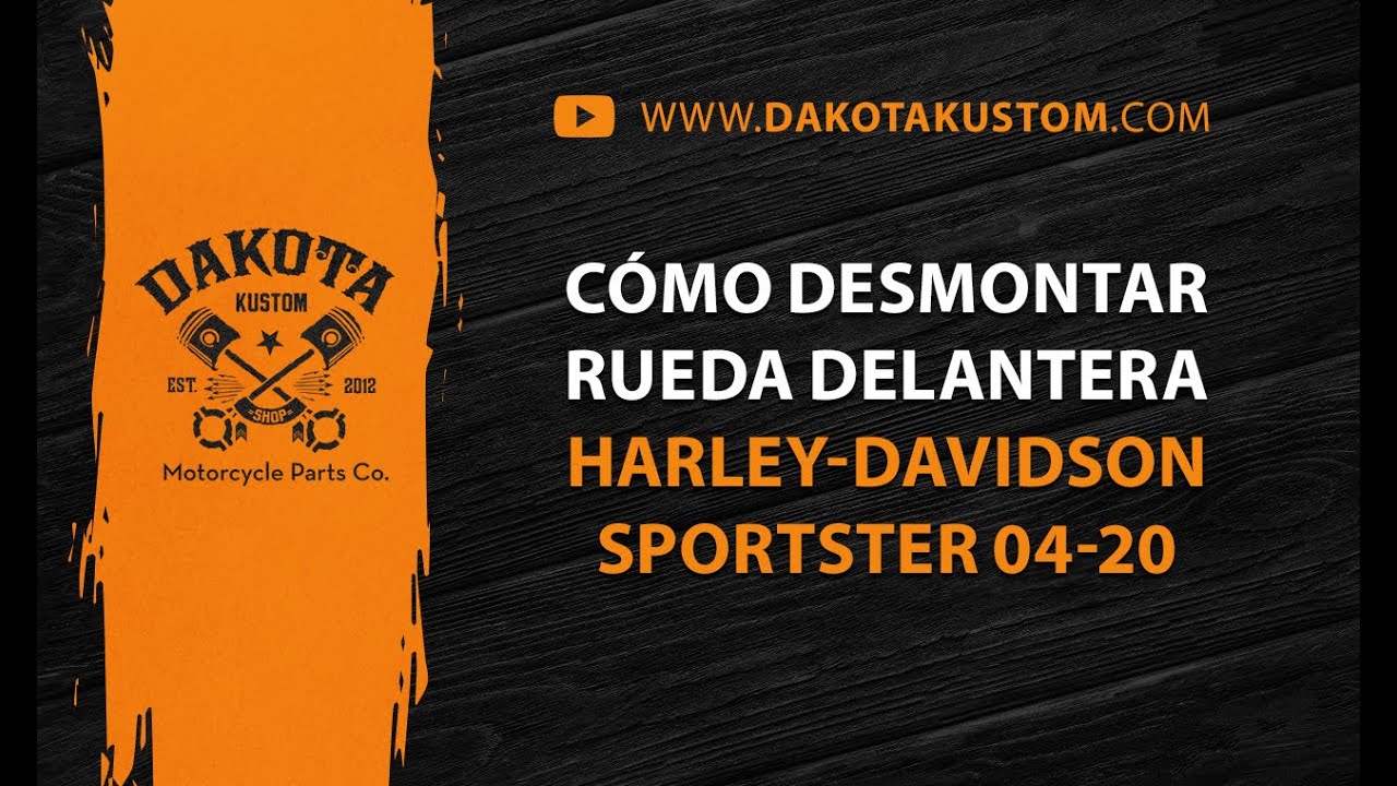 Como desmontar rueda delantera Harley Davidson Sportster 04-20 - Dakota Kustom