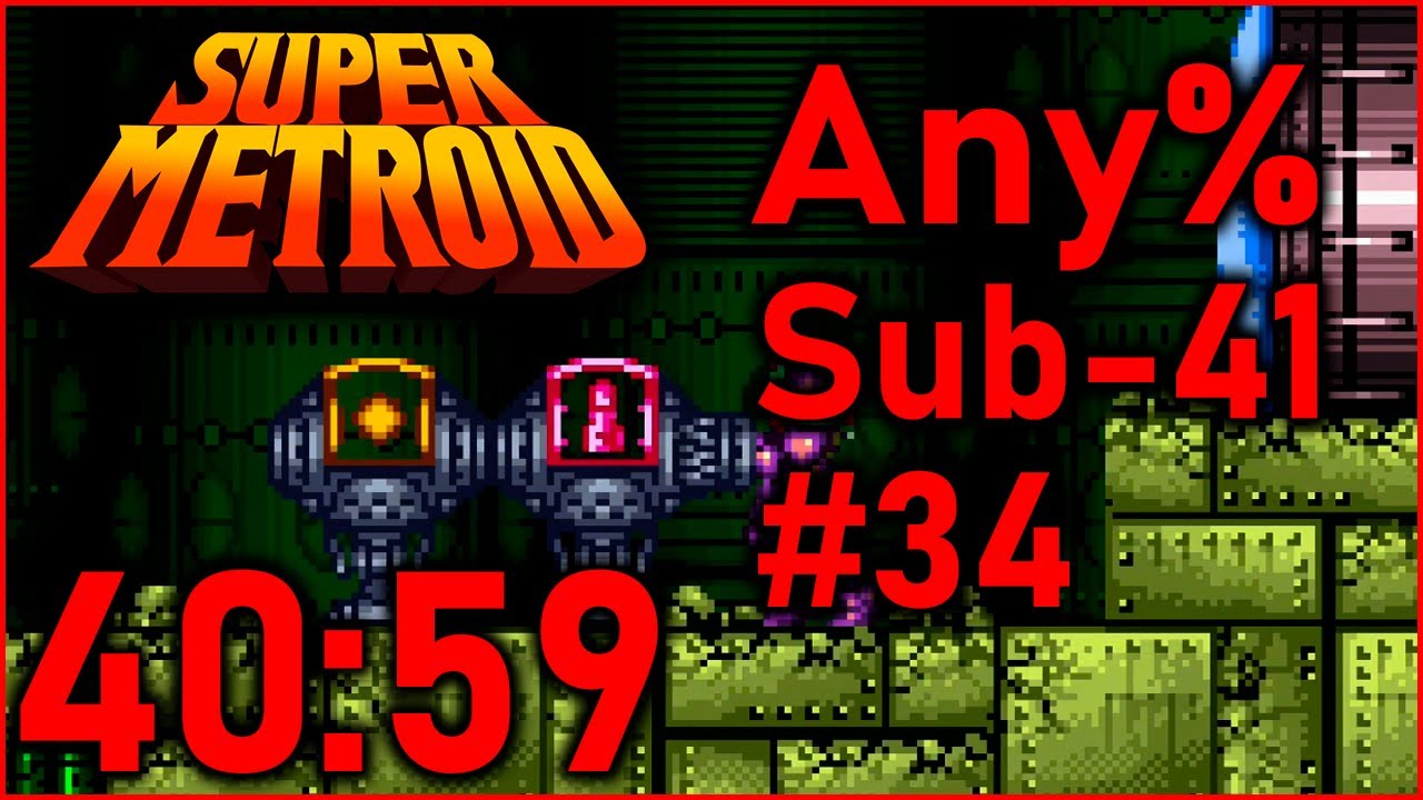 Super Metroid - Any% Speedrun in 40:59 (Sub-41 #34)