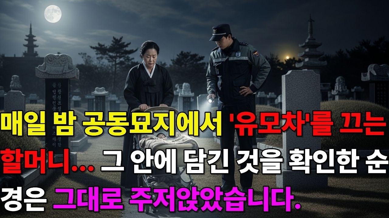 매일 밤 공동묘지에서 '유모차'를 끄는 할머니... 그 안에 담긴 것을 확인한 순경은 그대로 주저앉았습니다