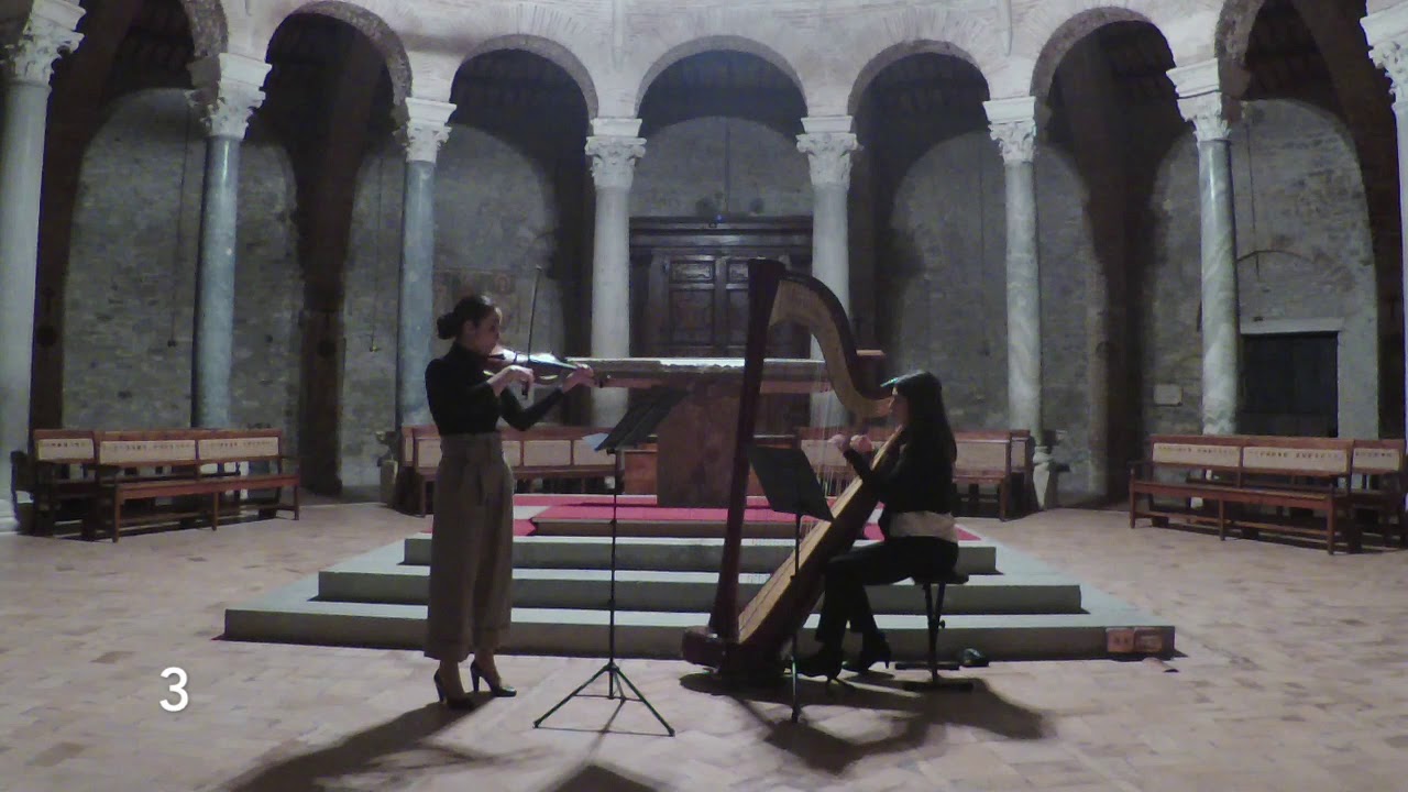 John Cage (1912 - 1992) - Six Melodies for Violin and Keyboard (harp)- (1950)  - Strings Crossed