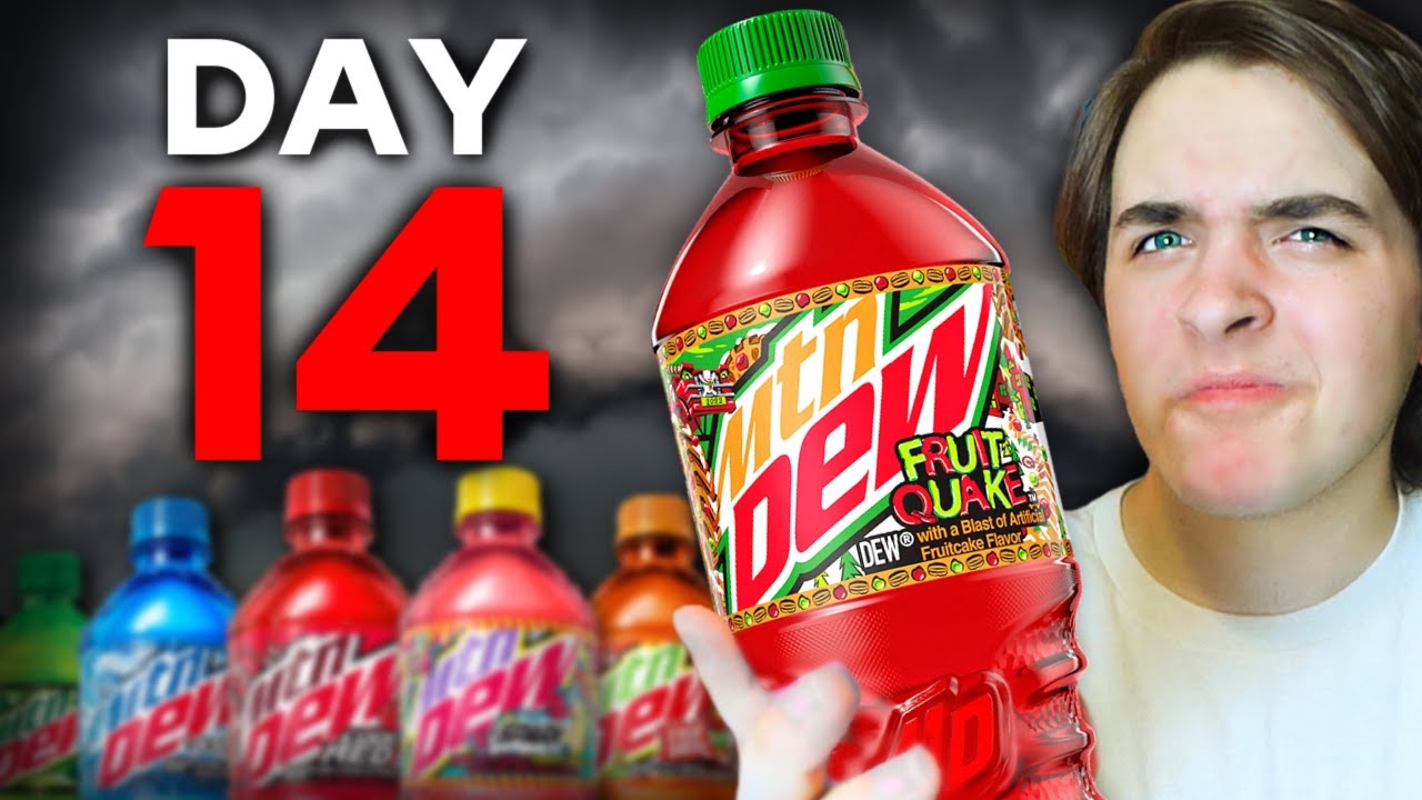 Trying & Ranking EVERY Mountain Dew Flavor DAILY