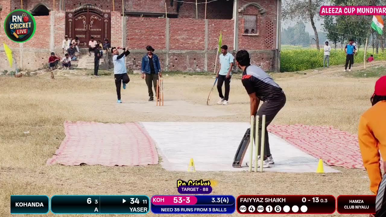 ALEEZA CUP GRAM SABHA FULL BOUNDRY CRICKET PRATIYOGITA.
HAMZA CLUB NIYAUJ VS KOHANDA