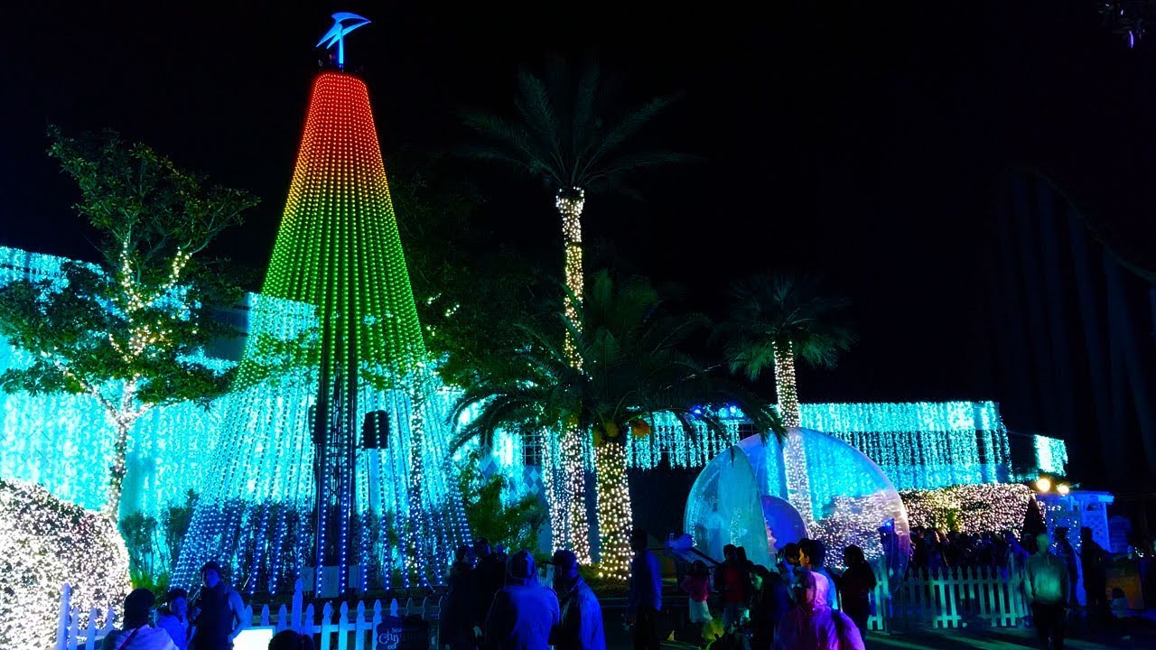 2018 SeaWorld Animated Light Show Tree