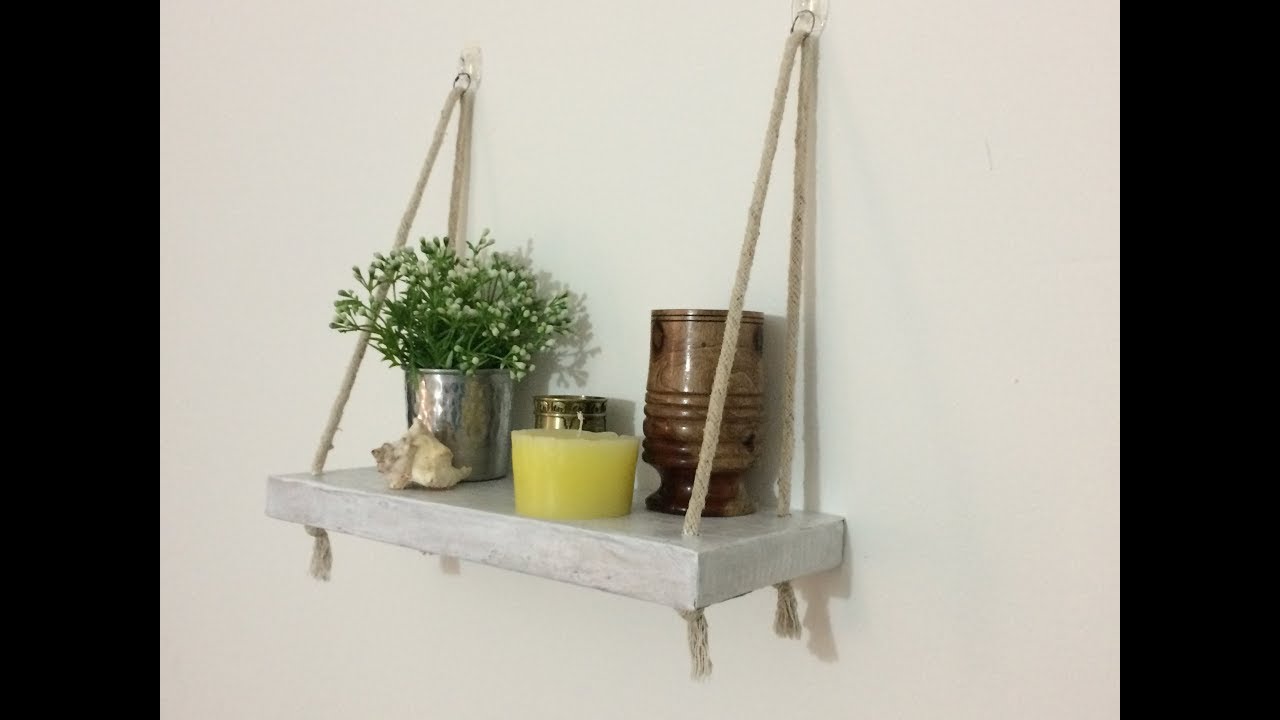 DIY Hanging Shelf / Shelf Made Out of Scrap CardboardS