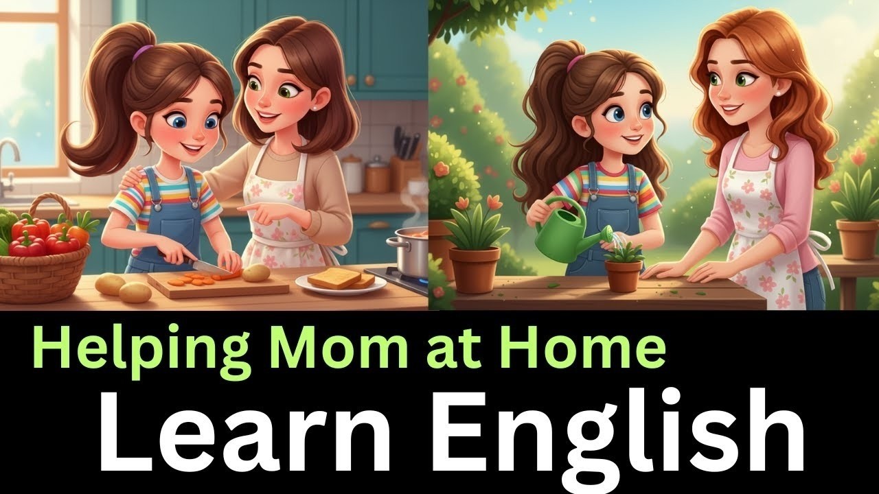 Helping Mom at Home | English Listening & Speaking Practice for Kids | Learn English with Podcast