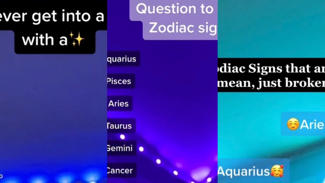 Zodiac Signs Tik Tok 💁🏽‍♀️