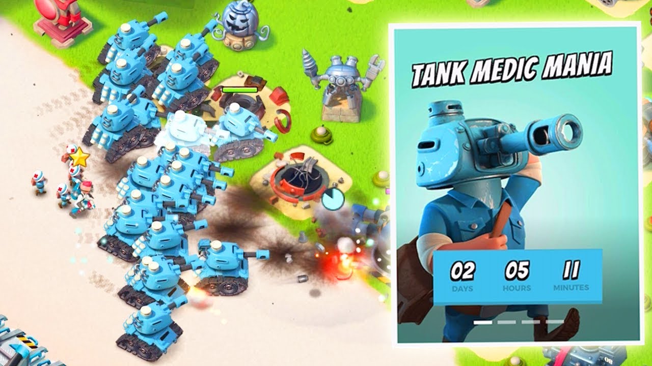 TANK MEDIC MANIA vs Hammerman Imitation Game in Boom Beach!!
