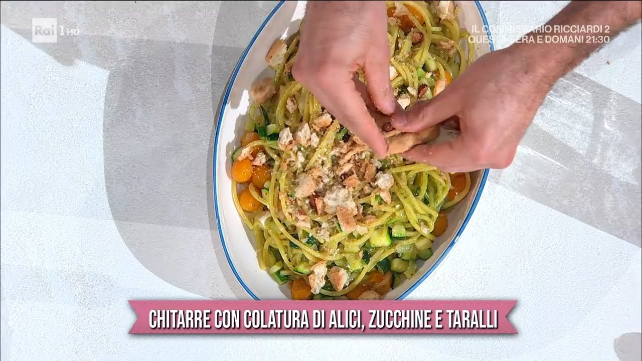 Chitarre con colatura di alici, zucchine e taralli- È sempre mezzogiorno - 20/03/2023