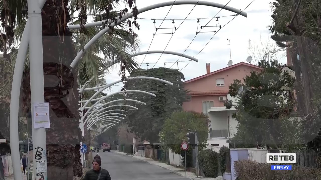 Pescara - Prima elettrificazione della filovia sulla strada parco