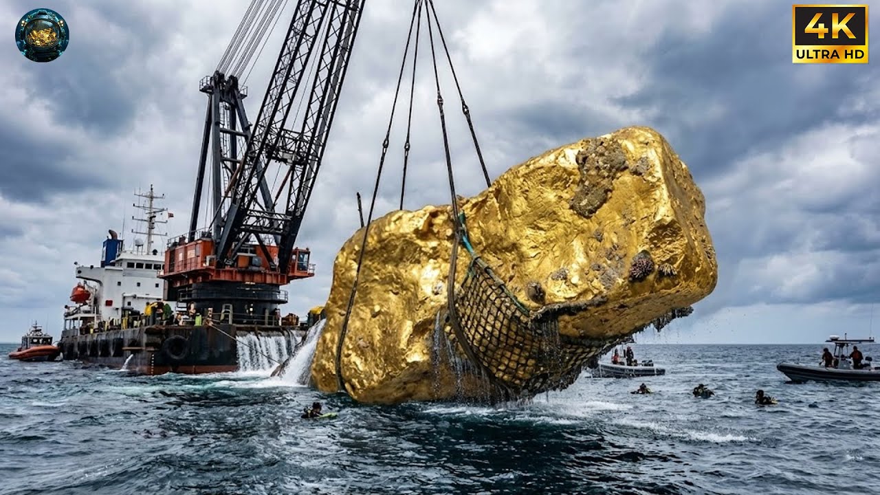 Finding and Polishing a Giant 500kg Gold Nugget at The Bottom of the Ocean