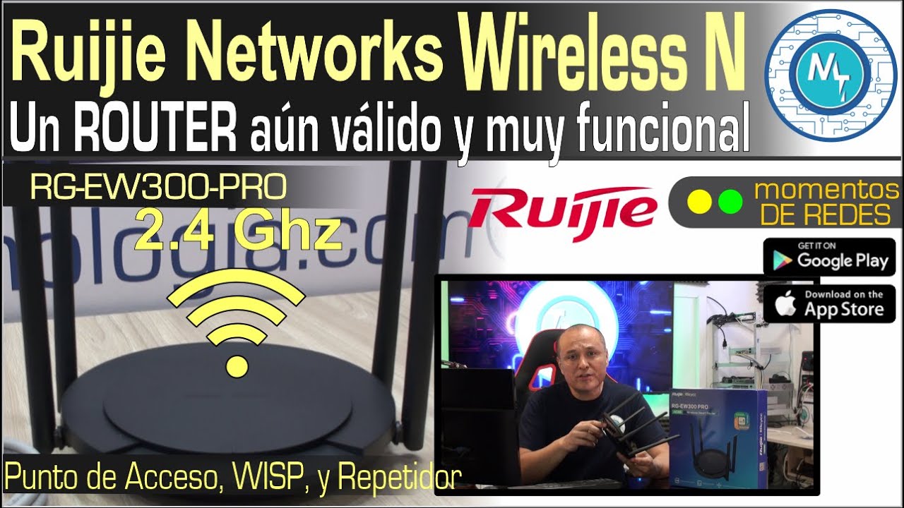 Router RG EW-300-PRO de Ruijie Networks, Un Router, Punto de Acceso y más  2.4 GHz  Wireless N