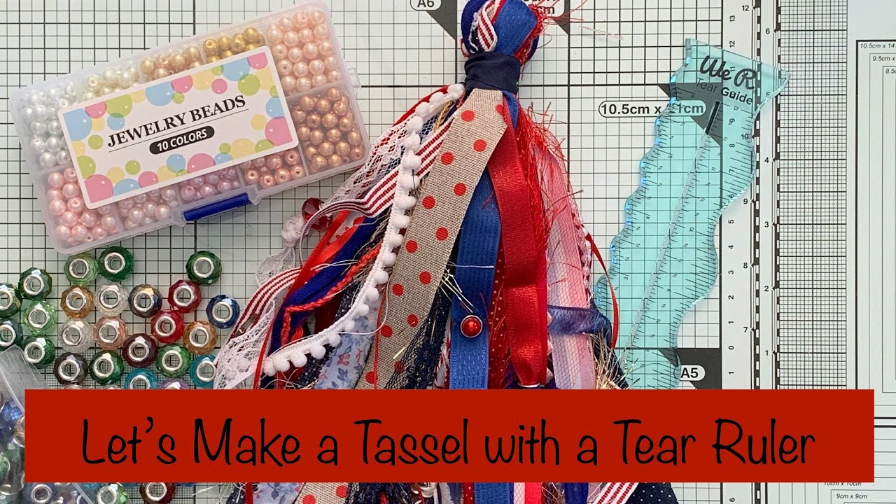 Let's Make a Tassel with a We R Memory Keepers Tear Ruler - BeeBeeCraft Tutorial