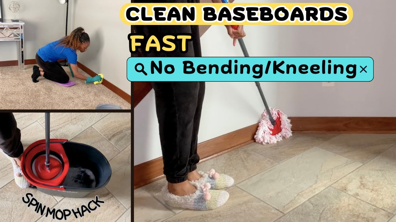 😲Baseboards Cleaning Tips 💥Clean Baseboards Fast and Easy Without Bending Over🤫