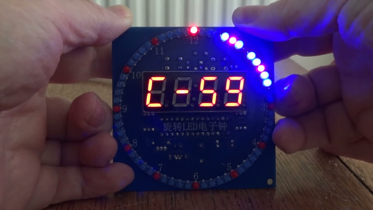 60-LED Clock Kit.  New firmware with calendar, and going rate correction.