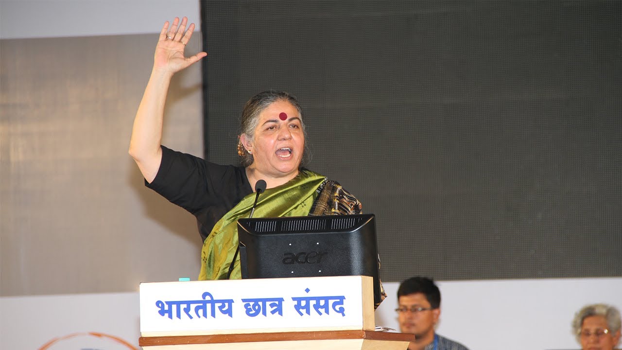 Dr. Vandana Shiva speaking at 1st Bhartiya Chhatra Sansad 2011, Pune, Maharashtra