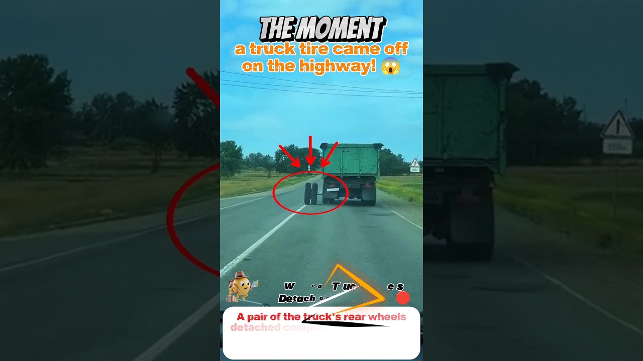 The truck wheels refused to part ways. 🚛 #shortvideos #accident
