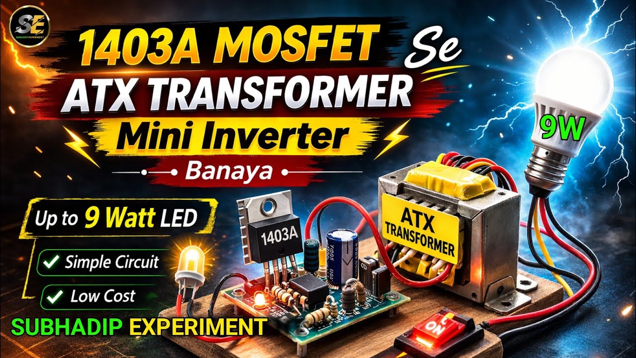 How To Make Mini Inverter At Home Using K1403A Mosfet