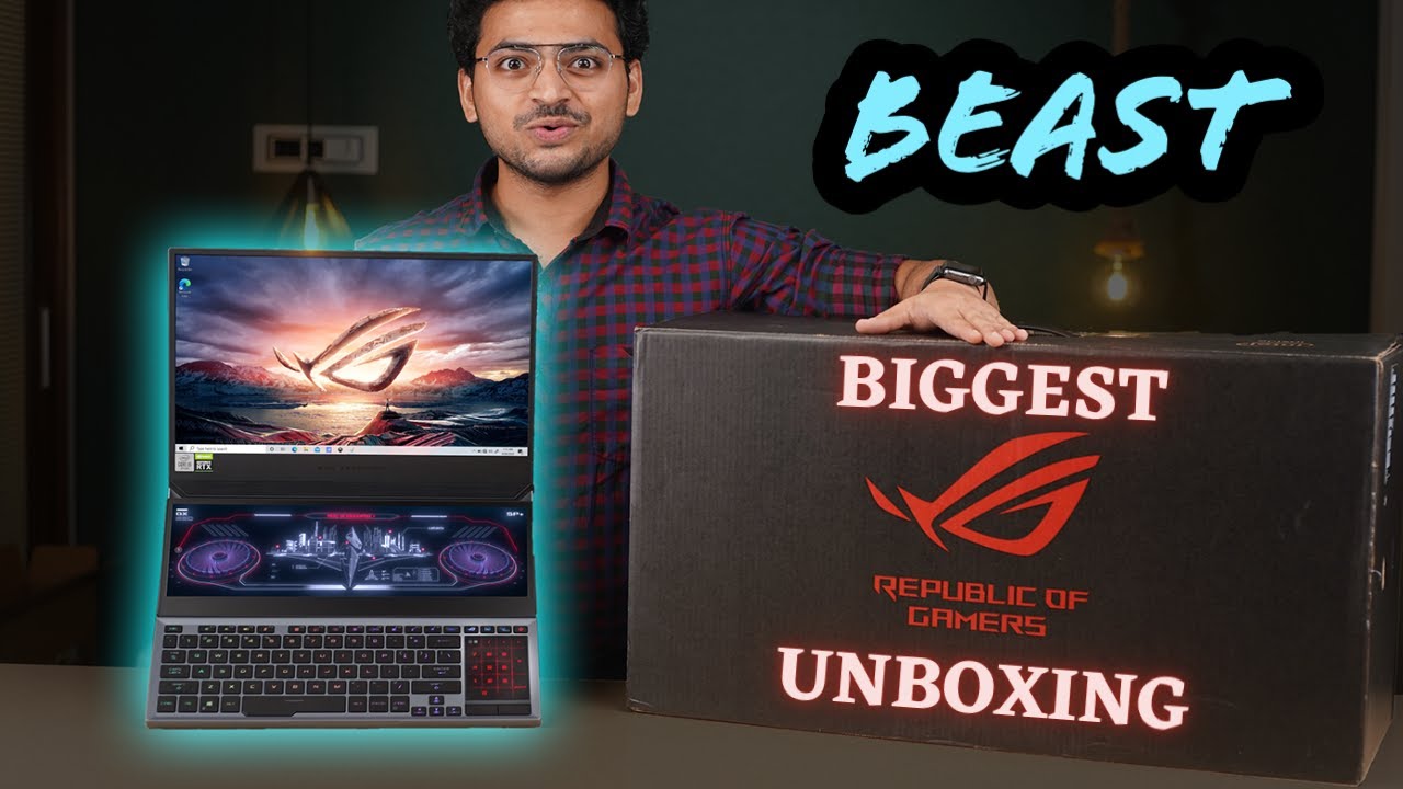 Beast Gaming Laptop | Dual 4K Screen 🔥 | ASUS ROG Zephyrus Duo 15 Unboxing