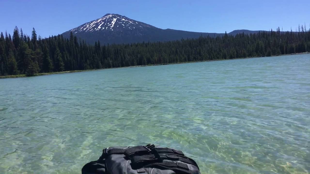 Kayaking HOSMER LAKE central Oregon most beautiful water you will ever see HD