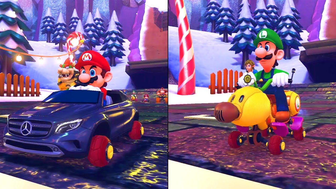 Mario Kart 8 Deluxe NEW DLC Tracks - Moon Cup (2 Players)