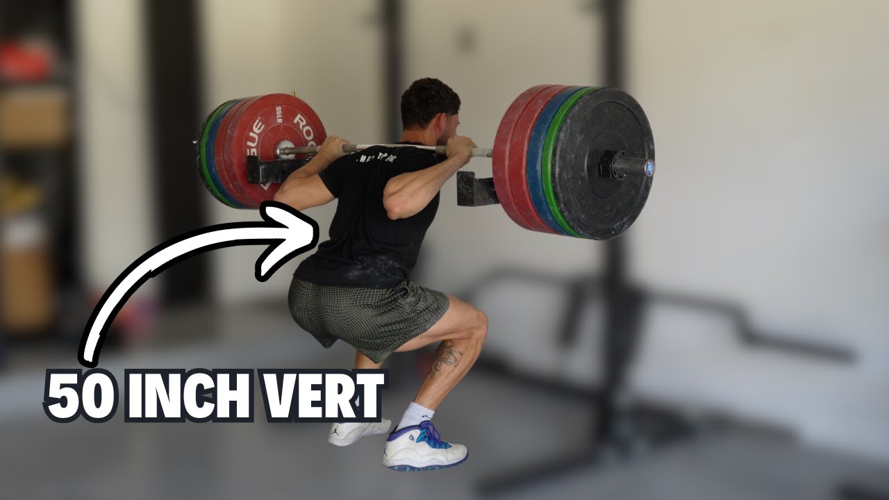 Vertical Jump Training: Half Squatting 425+ For Reps.. Getting WAY Stronger!