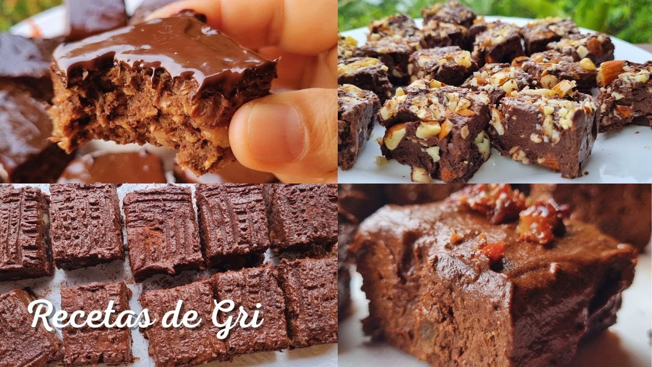 3 FORMAS de HACER un Brownie Saludable Sin Gluten Sin Az&uacute;car Sin L&aacute;cteos - Recetas de Gri