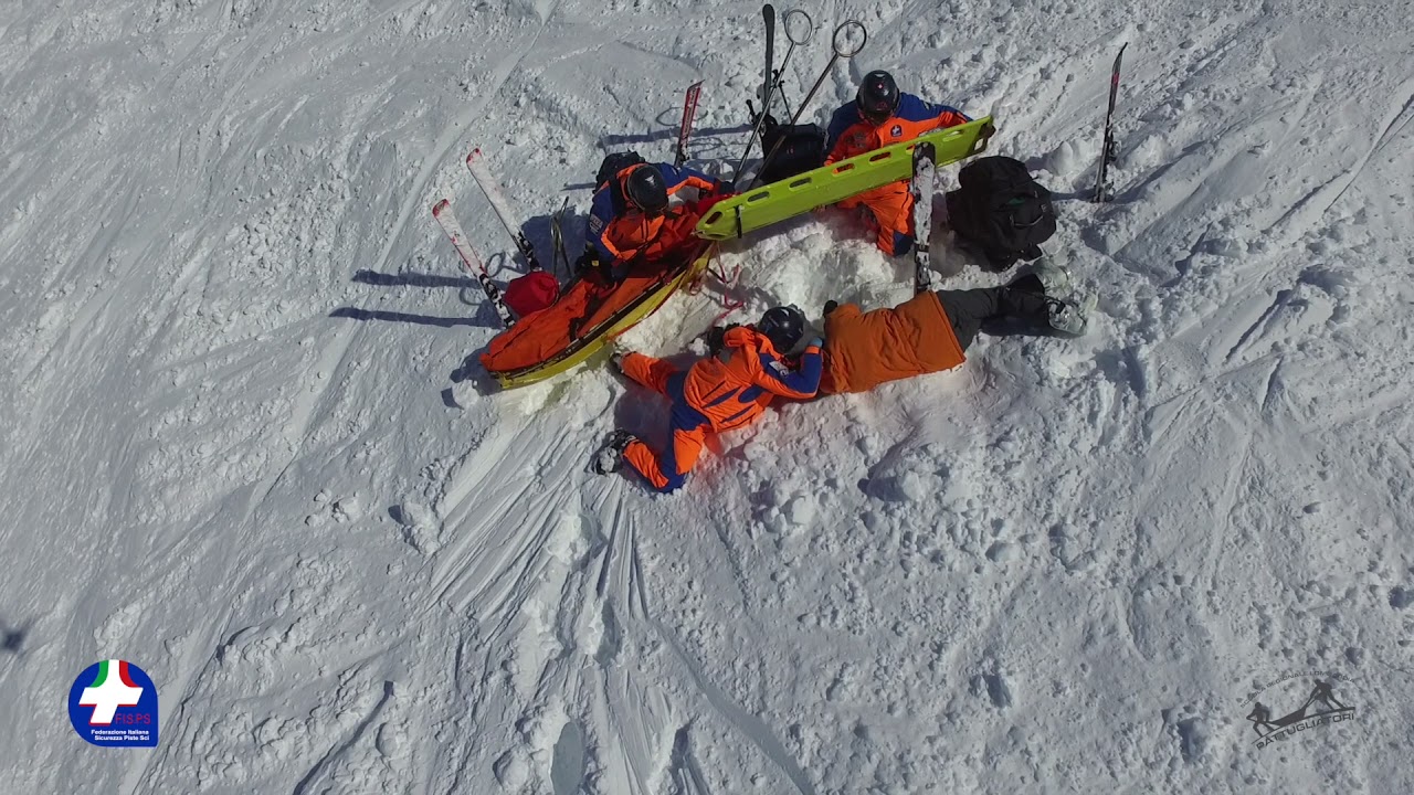 Simulazione intervento soccorso piste sci