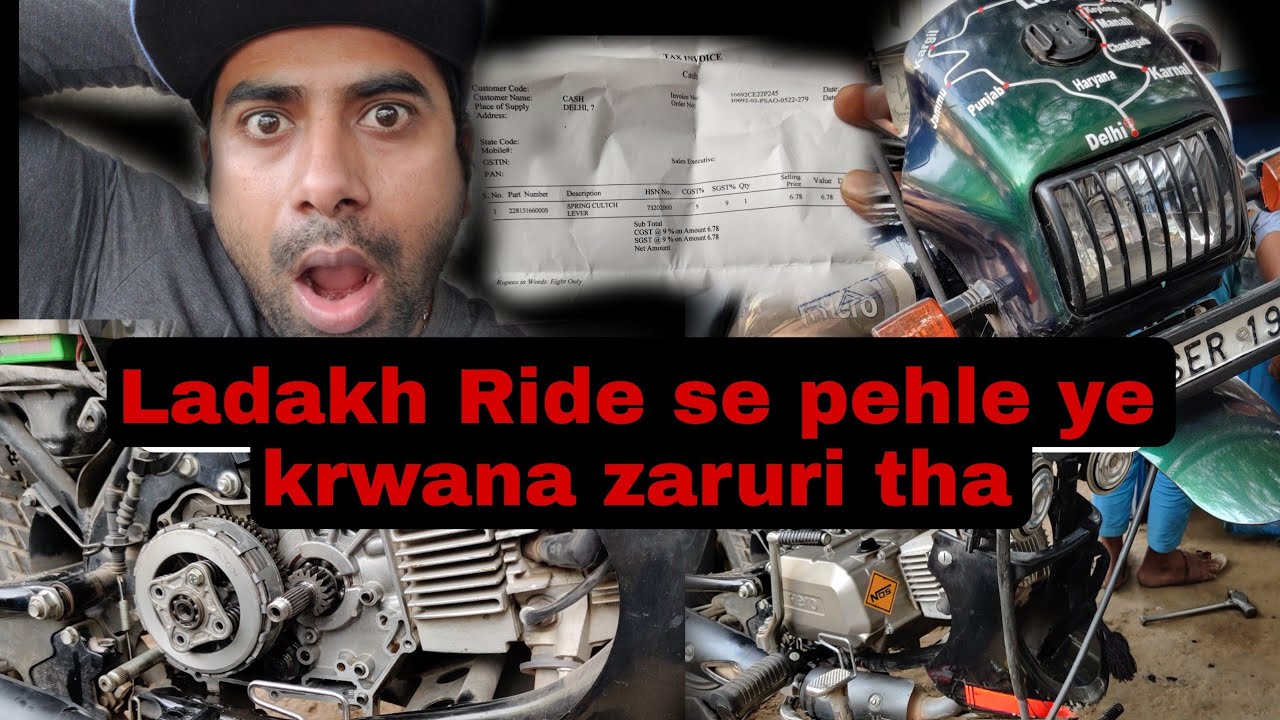 clutch plate burn 😱 | hero splendor bs6 full service before leh Ladakh ride with 100cc bike 😍 ep.2