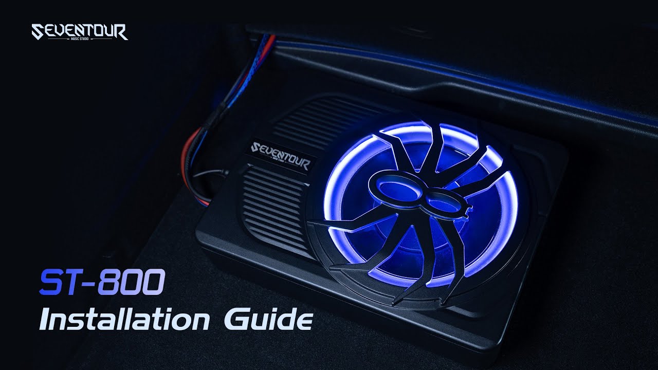 How to install Seventour Under Seat Powered Car Subwoofer ST-800
