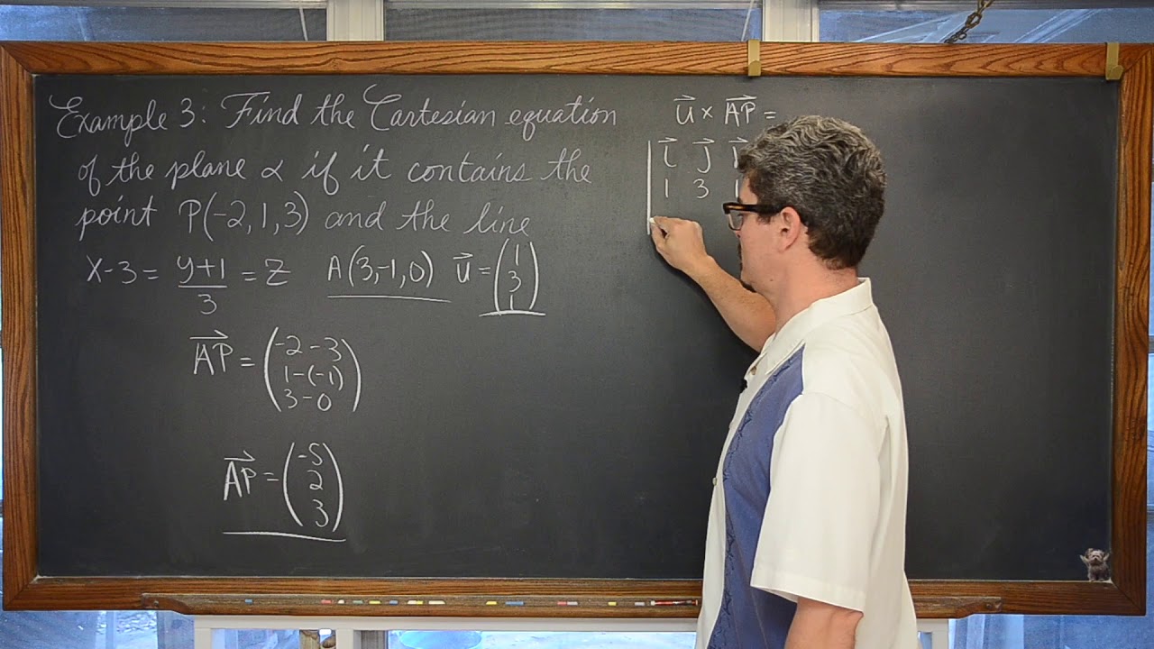 Equation of a Plane Containing a Point and Line