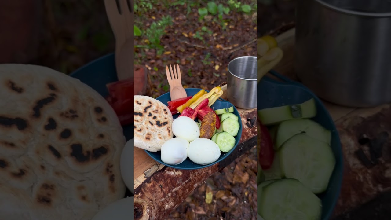 Camp morning routine 🏕️ #solocamping #camping #campingadventure