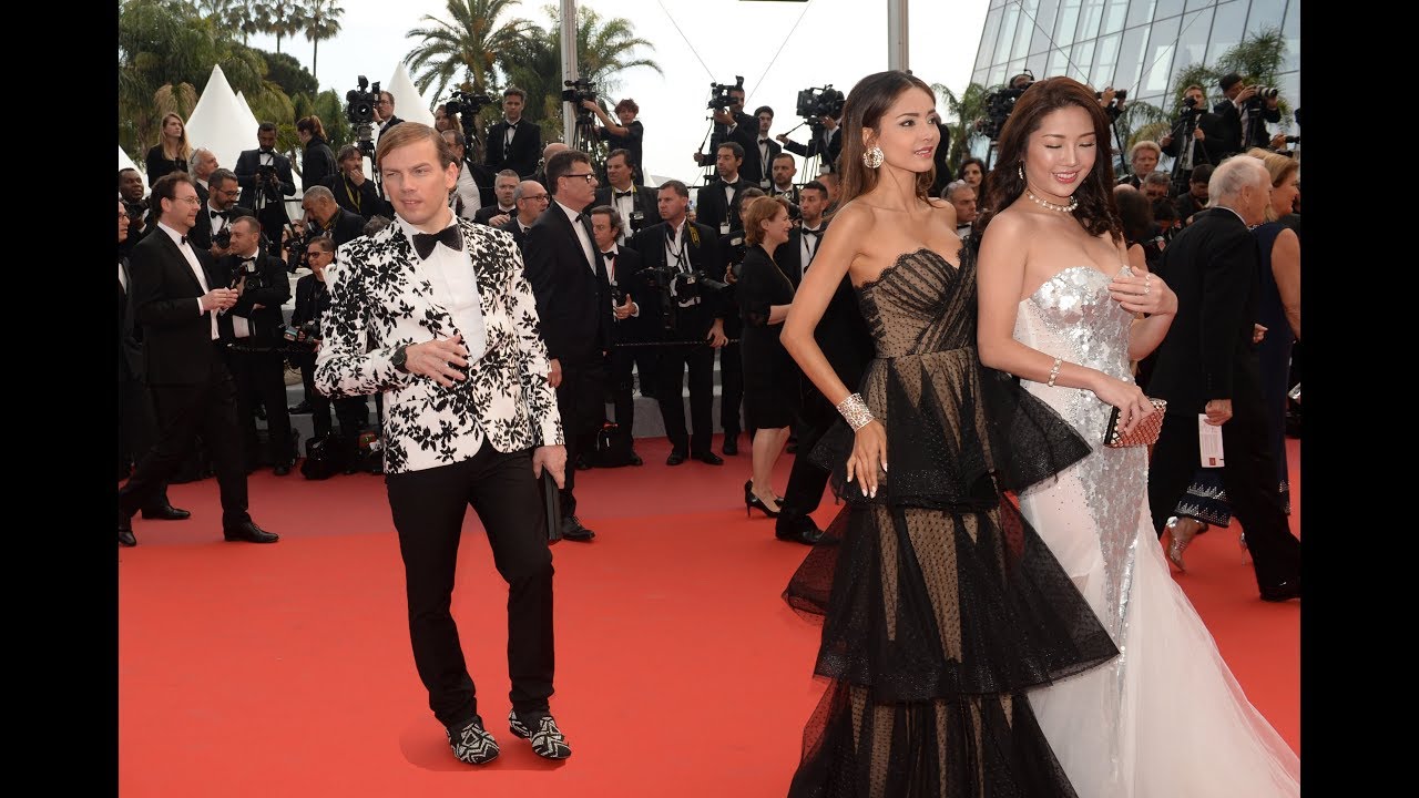 Cannes Film Festival redcarpet Miss France Delphine Wespiser, Patricia Contreras & Anita Chui
