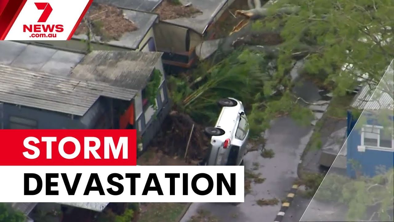 Cyclonic storms devastate Bribie Island | 7NEWS