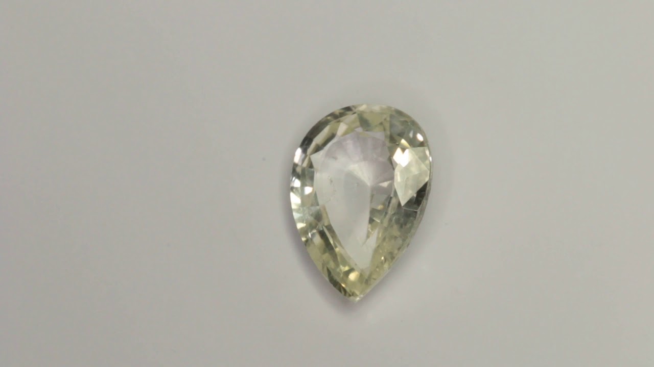 2.989 Carat Yellow Sapphire Pear 10.94 x 8.02 mm Heated Loose Stone