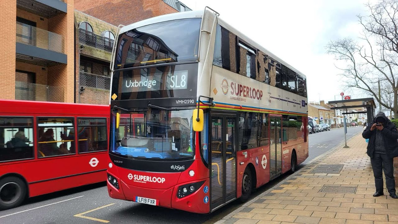 FULL ROUTE VISUAL | London Bus Express Route SL8: White City - Uxbridge | VMH2590 - LF19FXR