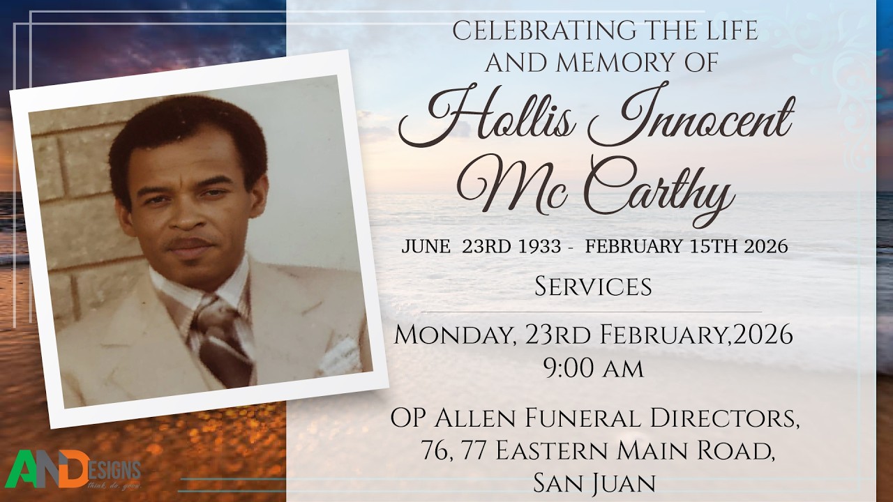 The Funeral Service of Hollis Innocent Mc Carthy