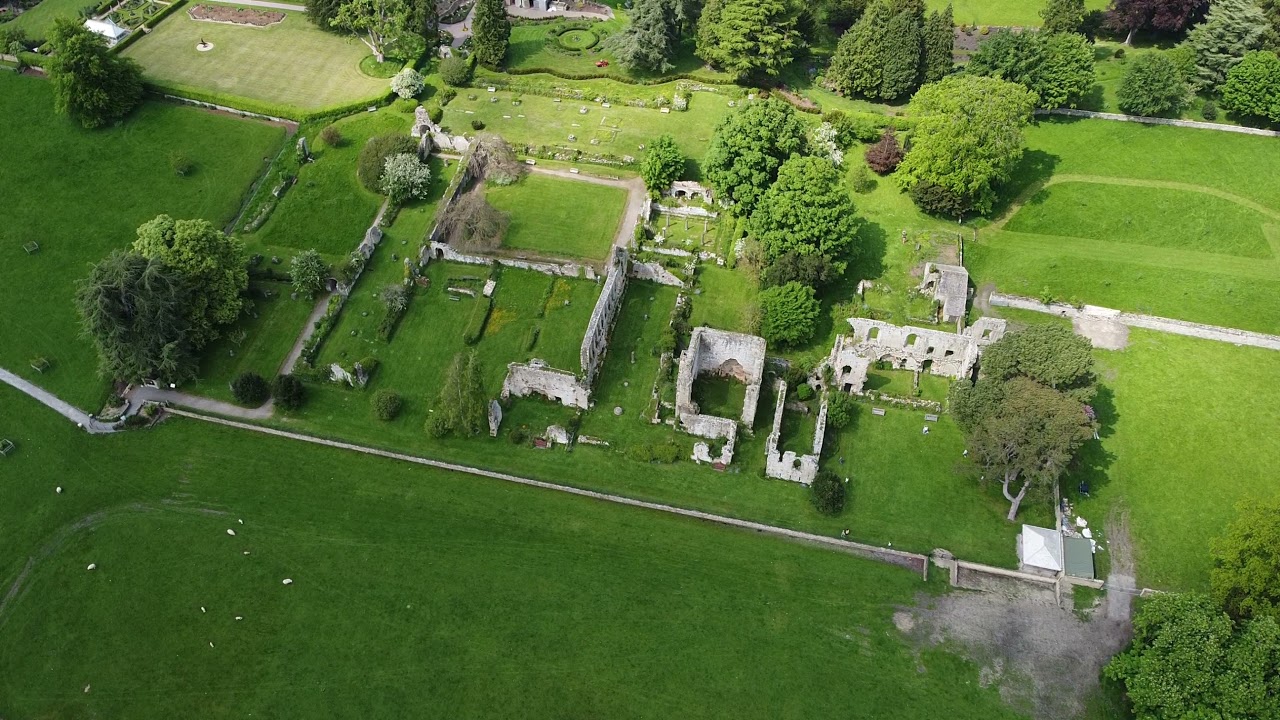 Jervaulx Abbey  Yorkshire Dales Drone