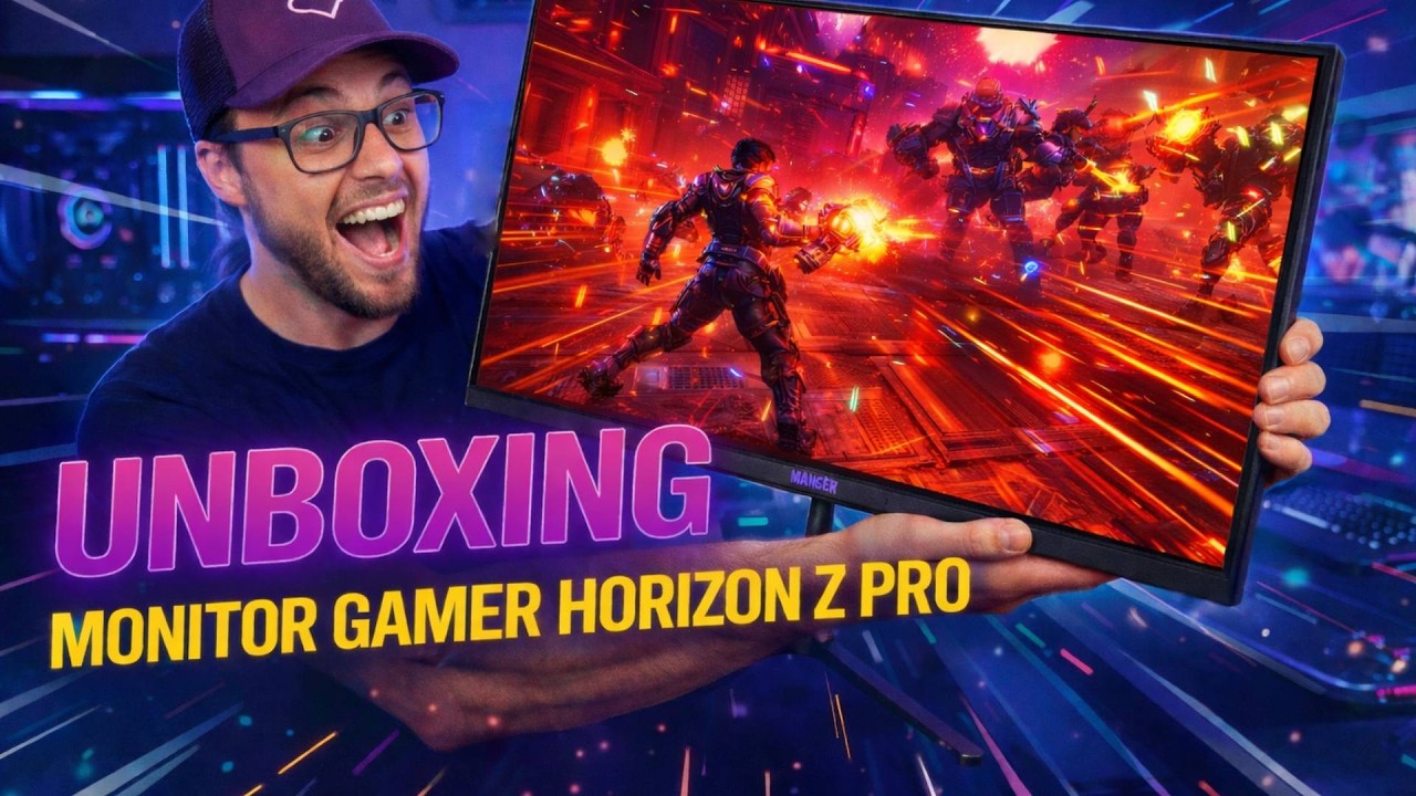 Unboxing Monitor Gamer Mancer Horizon Z Pro, painel IPS