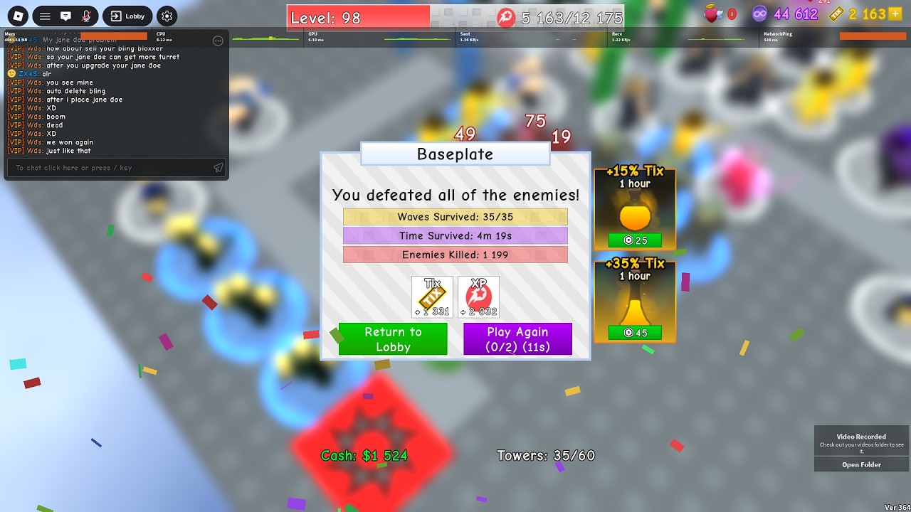 BASEPLATE HARD 19.3K TIX PER HOUR WITHOUT TIX BOOST ( RETRO TOWER DEFENSE ) ( FIRST POV ) CHECK DESC