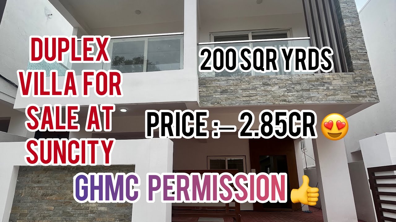 Duplex villa for sale at suncity hyderabad (code:-64)|8317535864,9381244987|