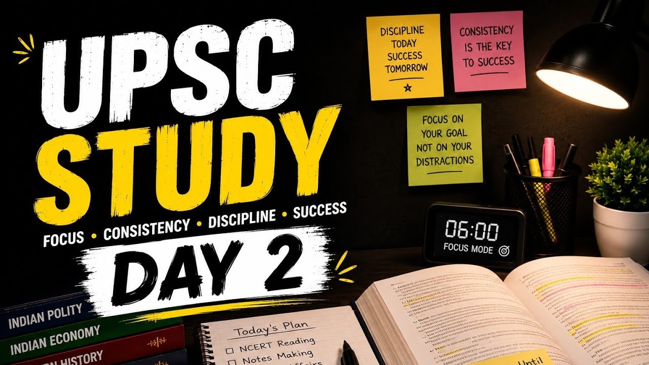 15 Days Backlog Challenge 🔥 | Day 2 | UPSC Study Vlog | NCERT + Backlog Classes | Study Motivation