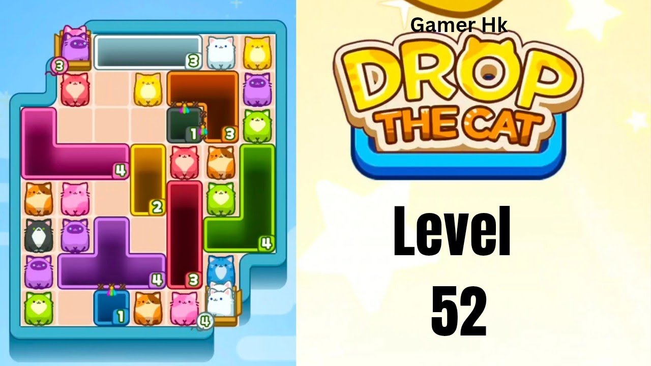 Drop The Cat Level 52 Walkthrough Solution 