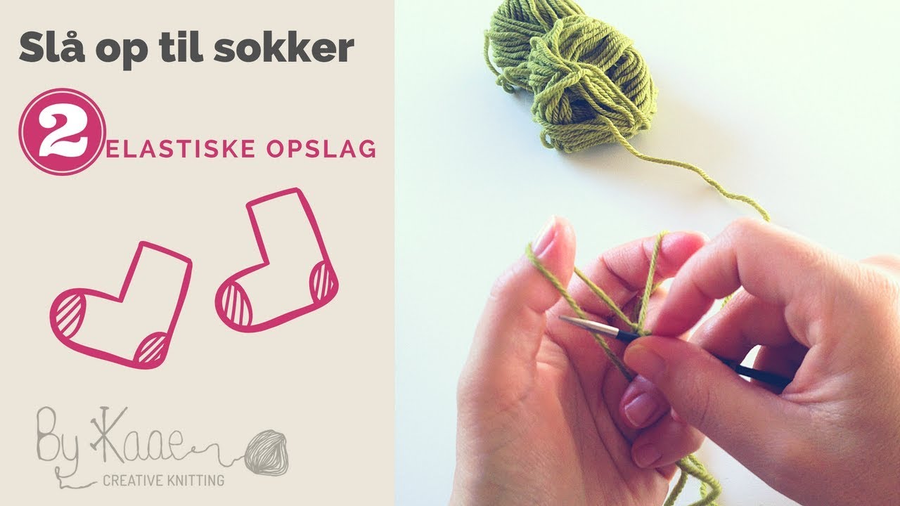 2 geniale og elastiske opslag til strikkede sokker👌🏻👌🏻👌🏻 (SLOWMOTION)