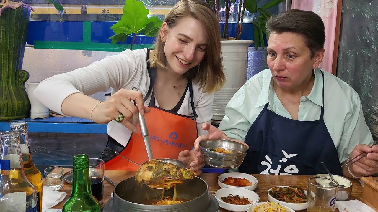 한국의 민물매운탕을 처음 본 우크라이나 장모님 반응
