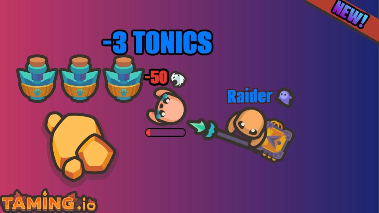Taming.io Raiding Tonicing Players + find code in the video for free VIP!