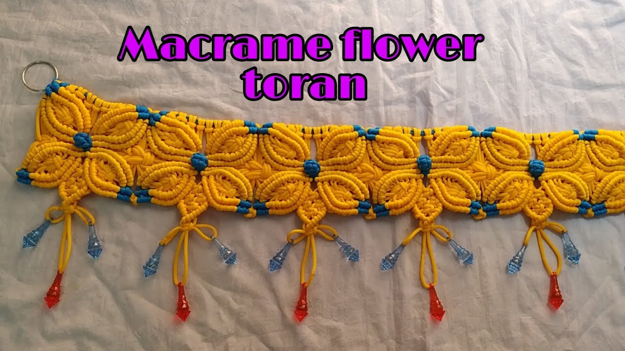 Macrame unique design flower  toran #Diy#