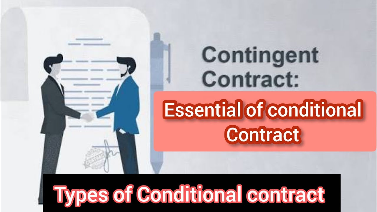 Contingent contract or conditional Contract | Essentials of a Contingent Contract |Contract Act 1872