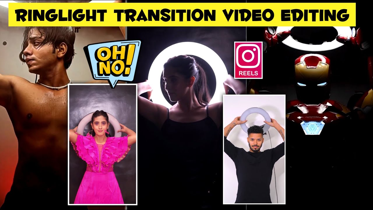 RingLight Transition Video Editing in Kinemaster || Reels Trend RingLight Video | Jsr ka londa