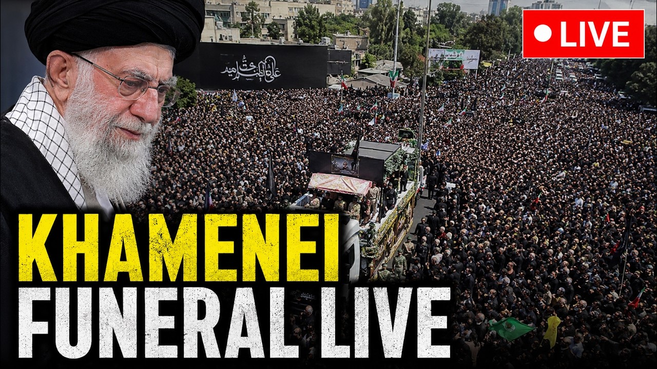 Ayatollah Khamenei Funeral LIVE | Massive Crowds Fill Tehran Streets | Iran Mourns Supreme Leader
